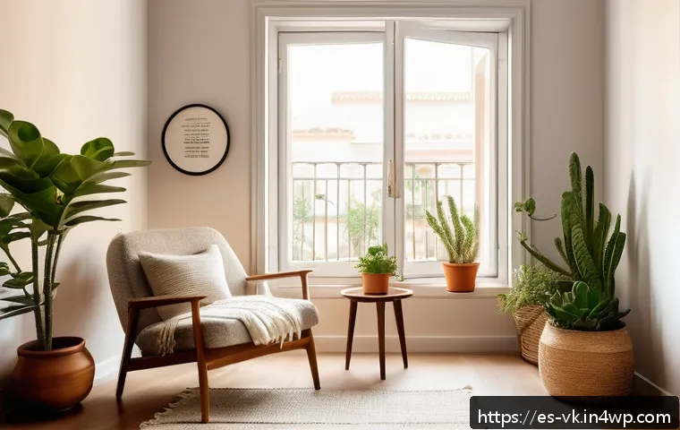 심층 내면 탐색을 위한 다양한 자료 정리 - A serene, cozy corner inside a bright apartment in a Spanish-speaking city, designed as a calm intro...